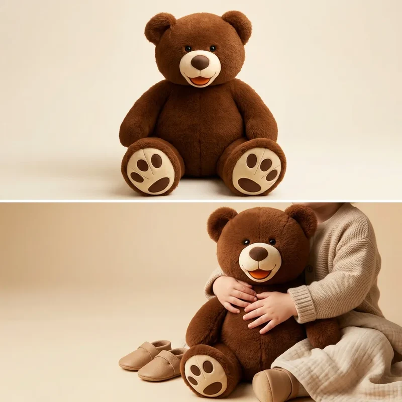 Ours en Peluche Câlinou | Grand nounours doux et moelleux pour cadeau