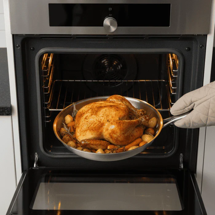 Poêle TITAN-PREMIUM™ | Poêle inox 304 sans revêtement compatible induction