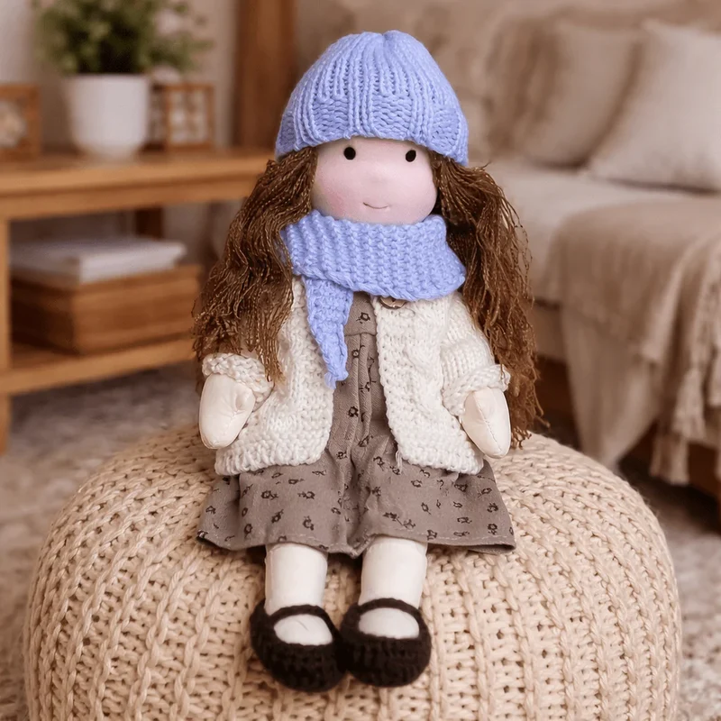 Poupée Waldorf Elora | Poupée faite main en coton doux 28 cm