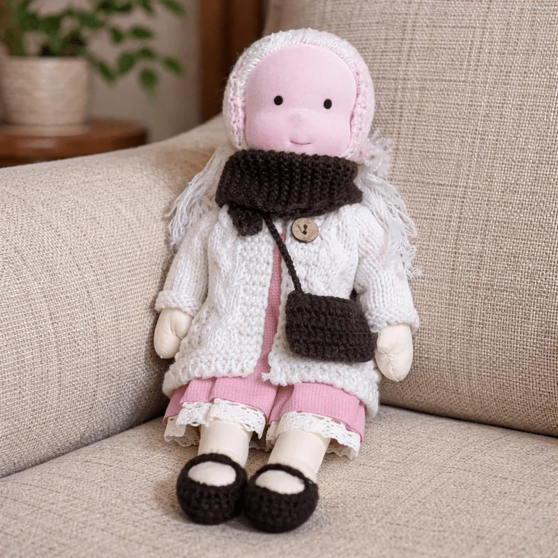 Poupée Waldorf Elora | Poupée faite main en coton doux 28 cm