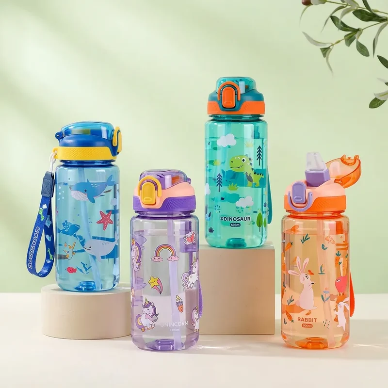 Gourde Enfant DinoSip | Gourde enfant 600ml avec paille étanche sans BPA