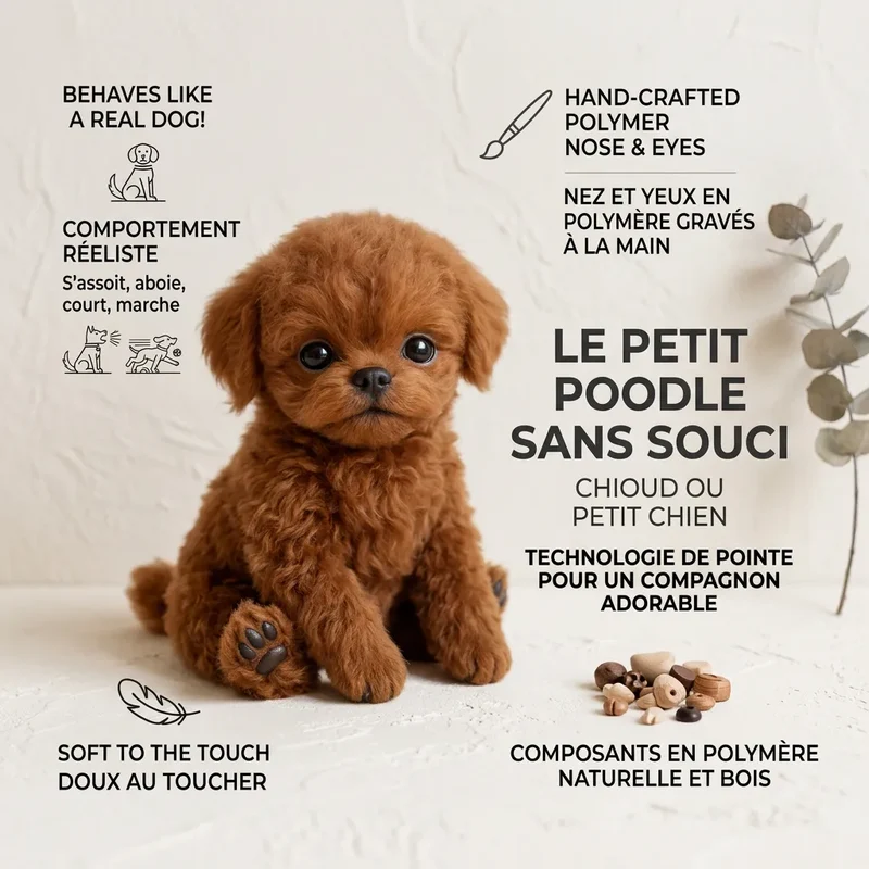 Chiot Robot Interactif PuppyBot | Compagnon réaliste réactif au toucher et à la voix