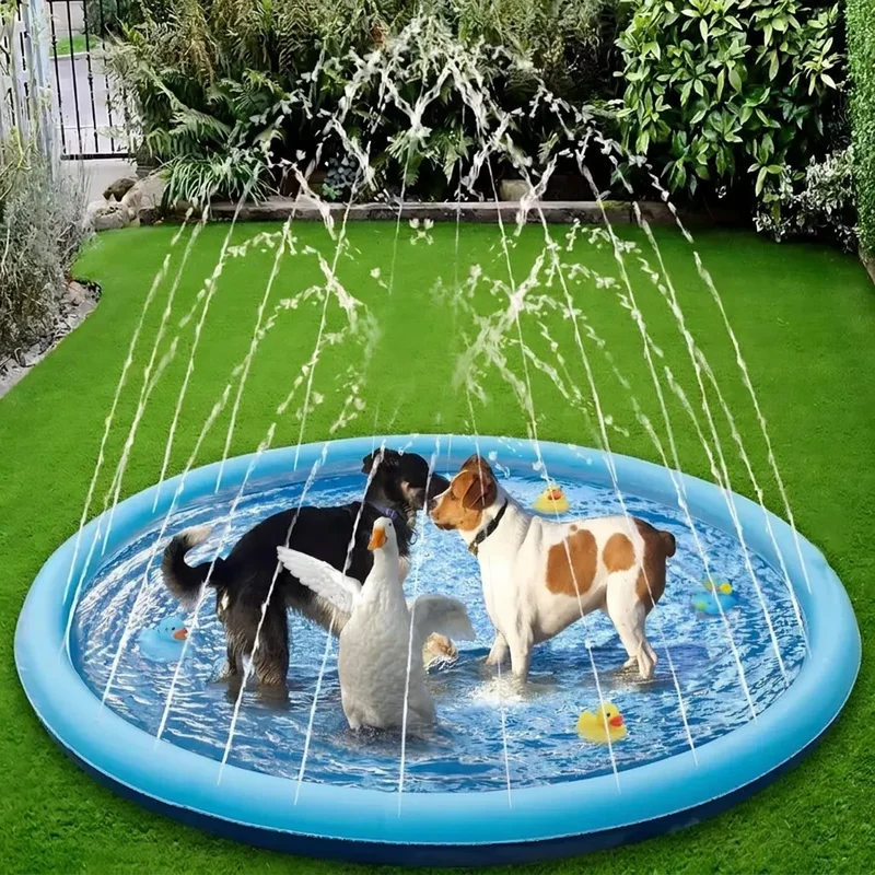 Piscine pour Chien SplashPaws | Tapis aquatique avec jets d’eau rafraîchissants
