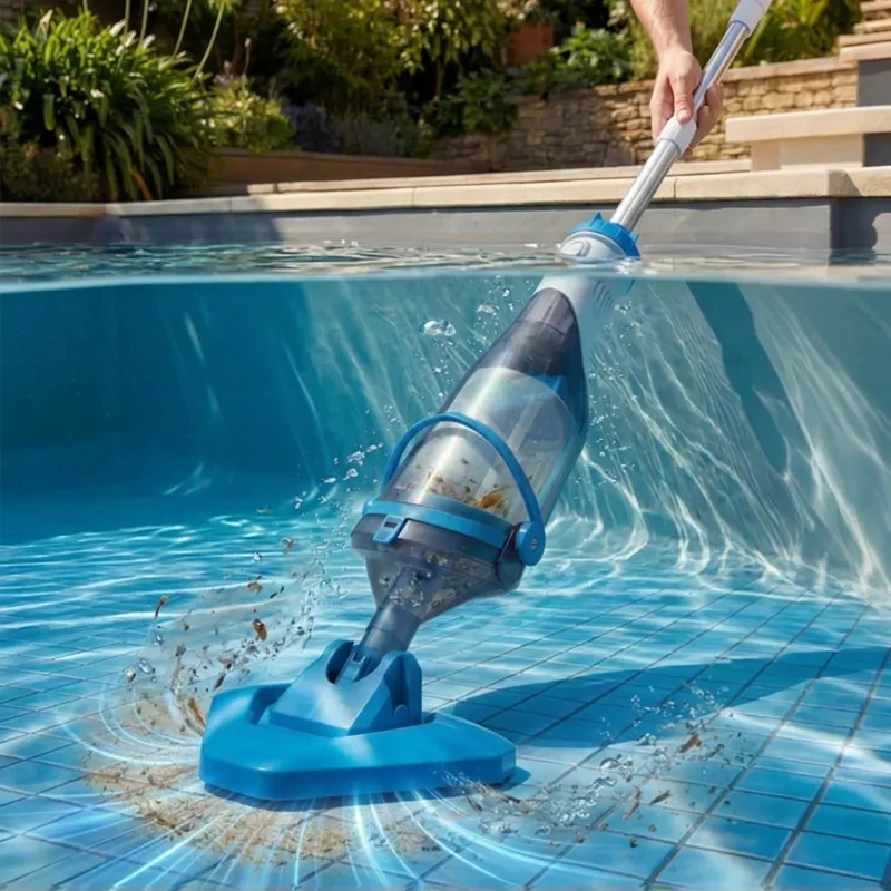 Aspirateur Piscine AquaVac | Robot piscine sans fil manuel avec perche télescopique 150 cm