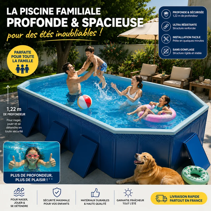 Piscine Gonflable AquaLuxe | Piscine gonflable adulte familiale pliable