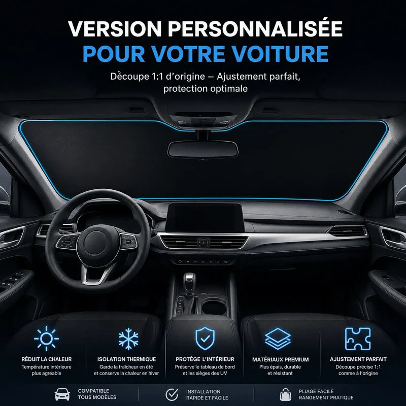 Pare-Soleil Voiture ThermoShield | Pare soleil voiture