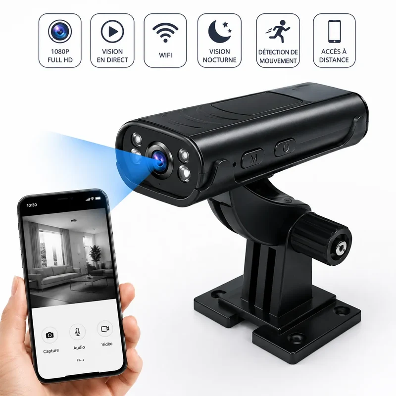 CamSafe – Caméra de Surveillance Sans Fil 1080p Vision Nocturne