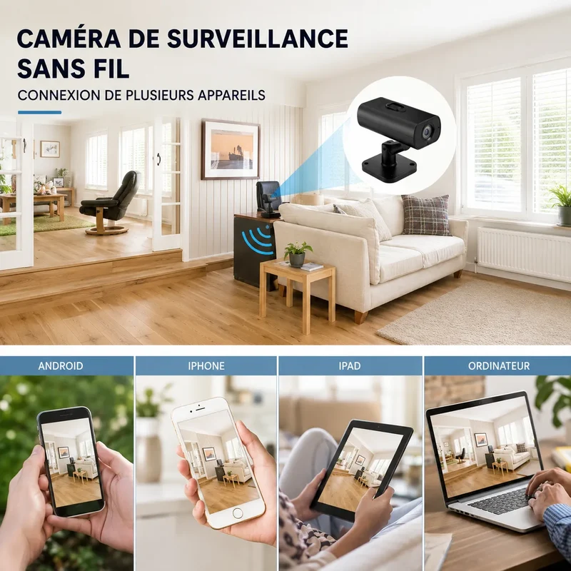 CamSafe – Caméra de Surveillance Sans Fil 1080p Vision Nocturne