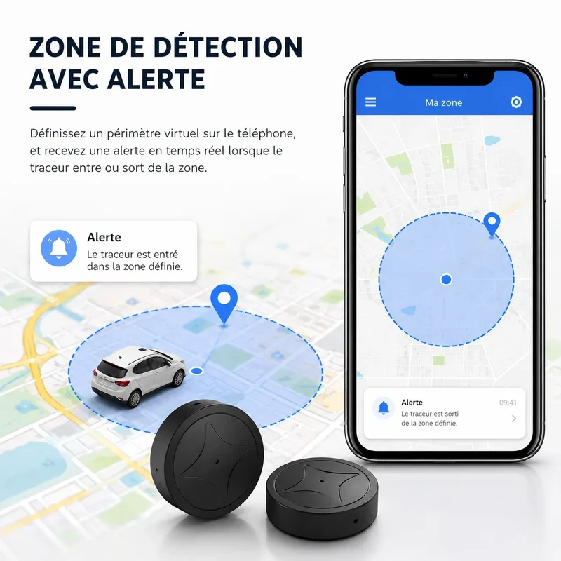 Mini Traceur GPS Magnétique | Localisateur compact pour objets et bagages