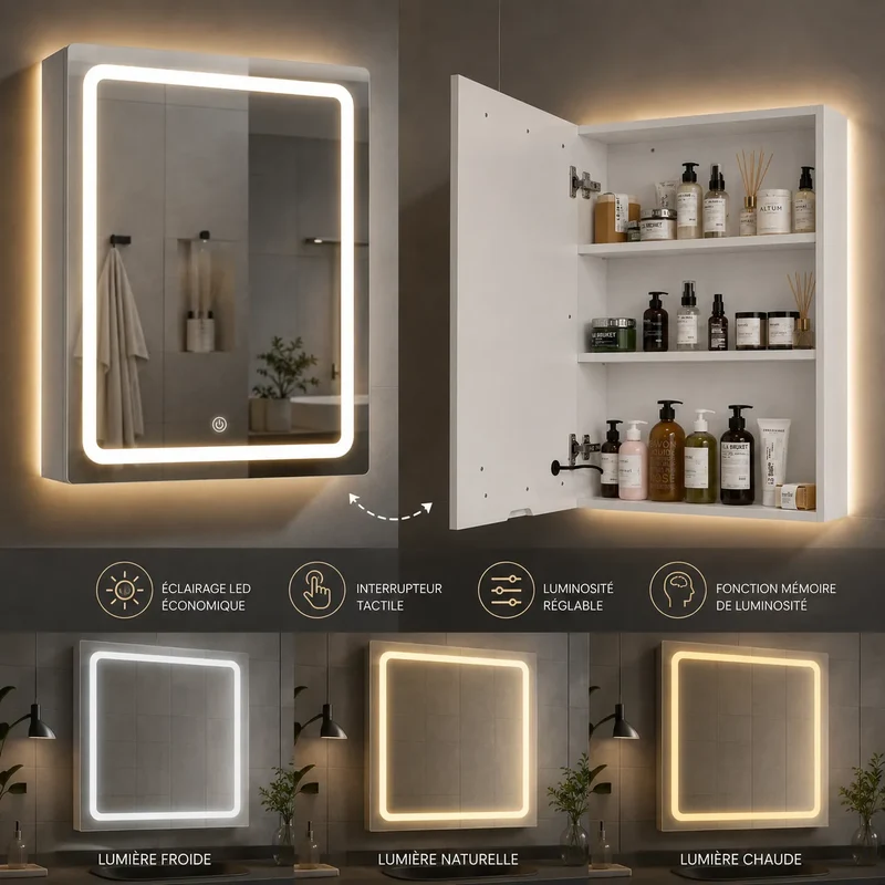 Miroir Salle de Bain LED NOVALIS™