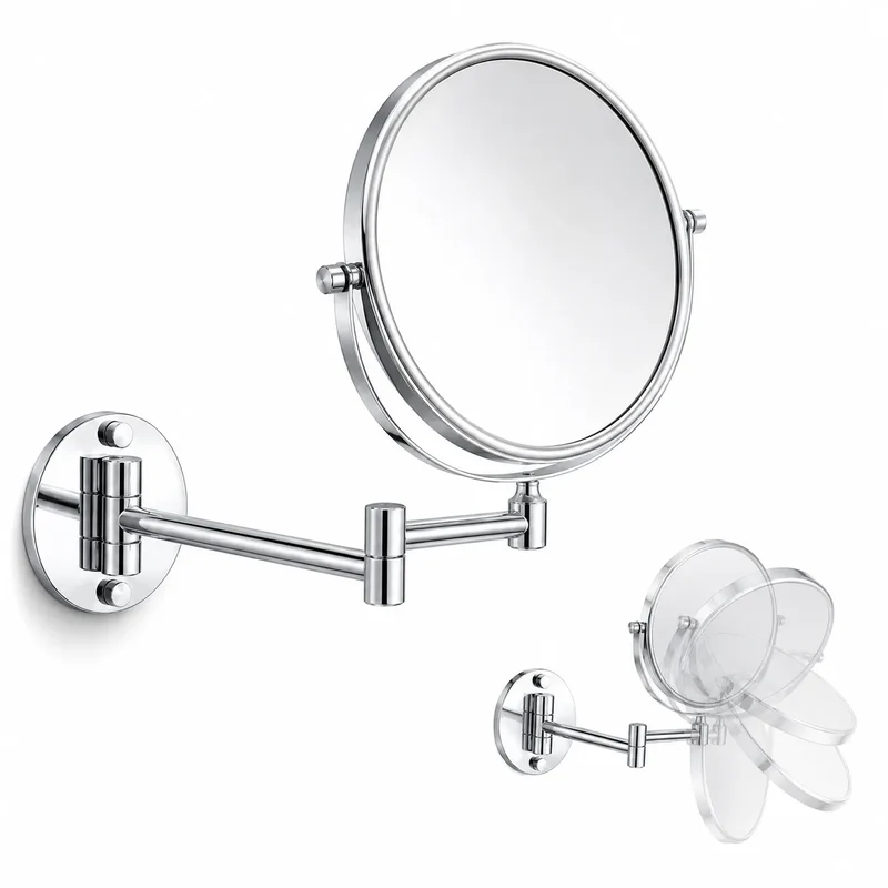 Miroir Salle de Bain Double Face ÉLÉGANCIA grossissant 8 pouces