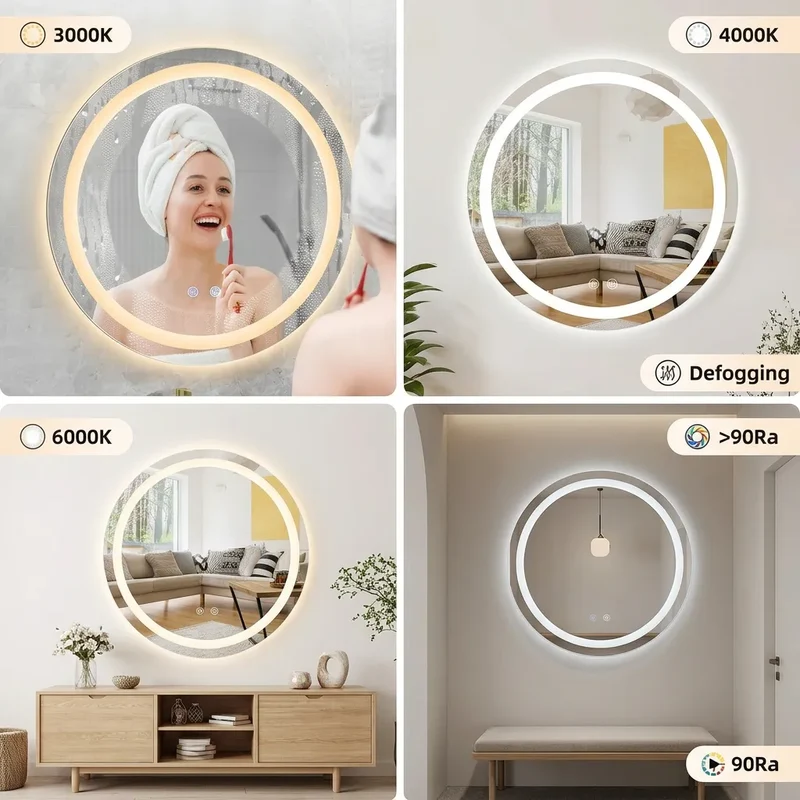 Miroir Salle de Bain LED Luméa anti-buée 50 cm