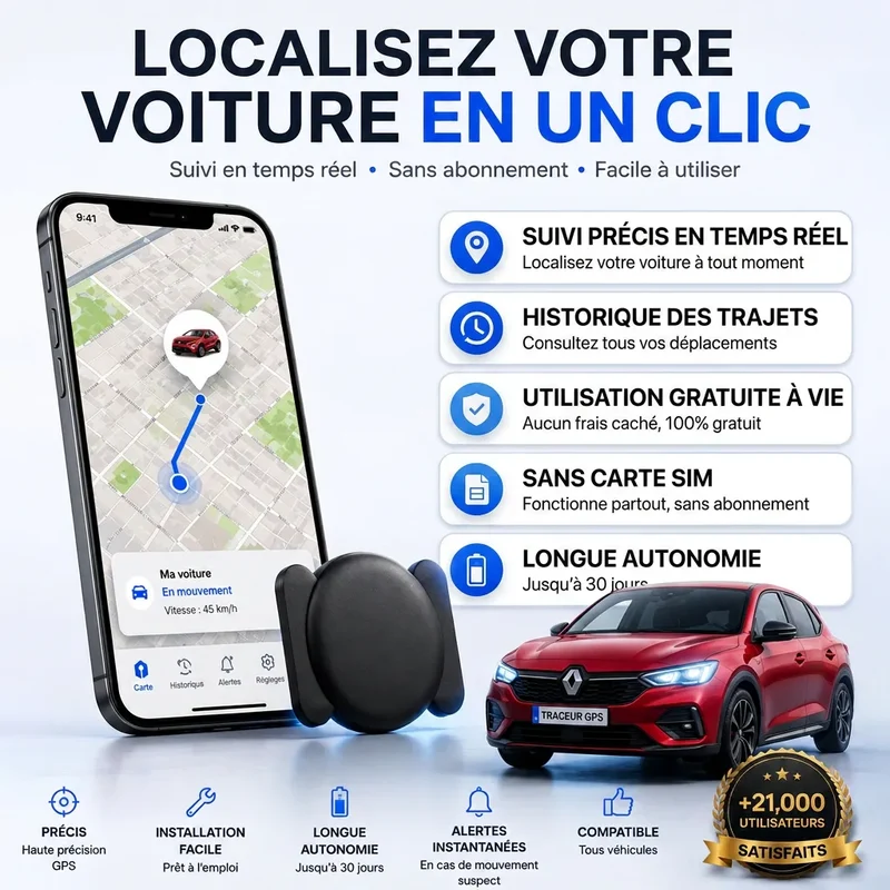 Traceur GPS Voiture Novatech Sans Abonnement