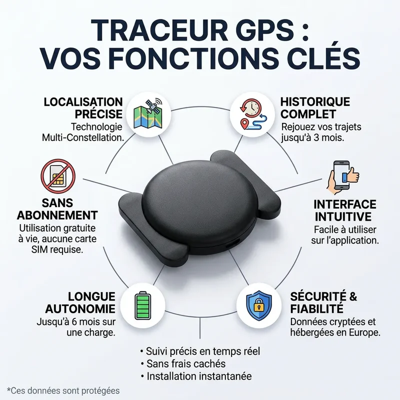 Traceur GPS Voiture Novatech Sans Abonnement