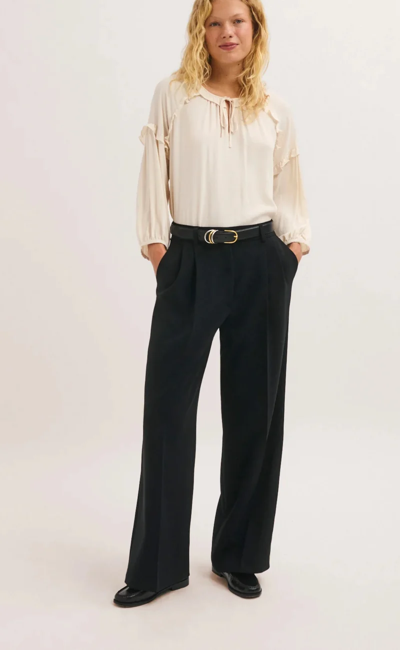 Pablo Pantalon Maro à Pinces Noir
