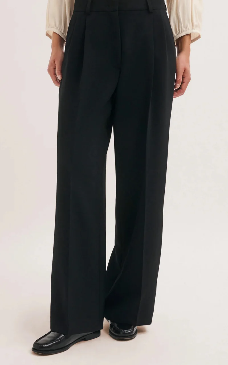 Pablo Pantalon Maro à Pinces Noir