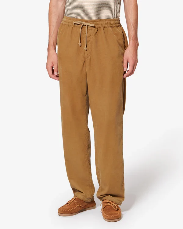 Isabel Marant Pantalon Nirlen en Velours Light Bronze