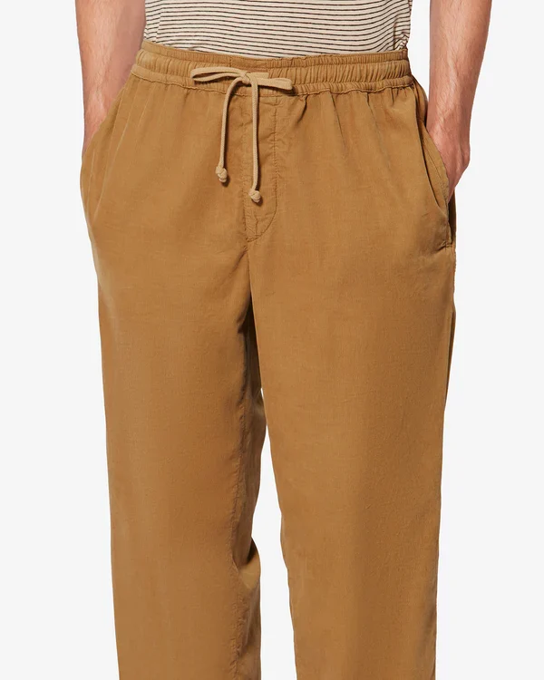 Isabel Marant Pantalon Nirlen en Velours Light Bronze