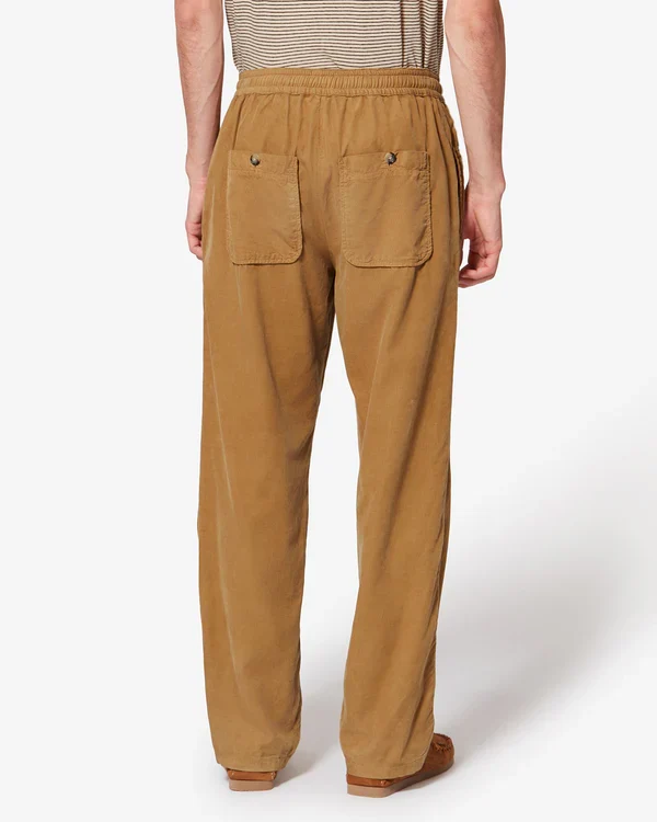 Isabel Marant Pantalon Nirlen en Velours Light Bronze