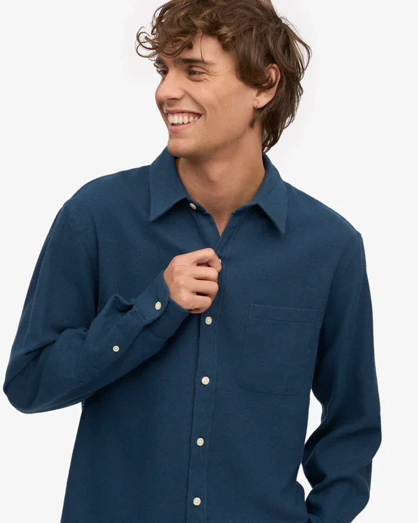 Colorful Standard Chemise Flannel Organic Petrol blue