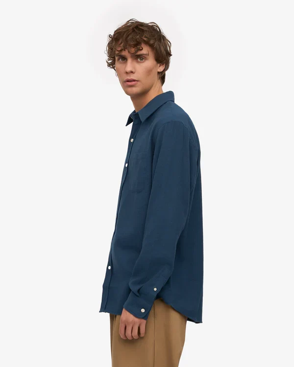 Colorful Standard Chemise Flannel Organic Petrol blue