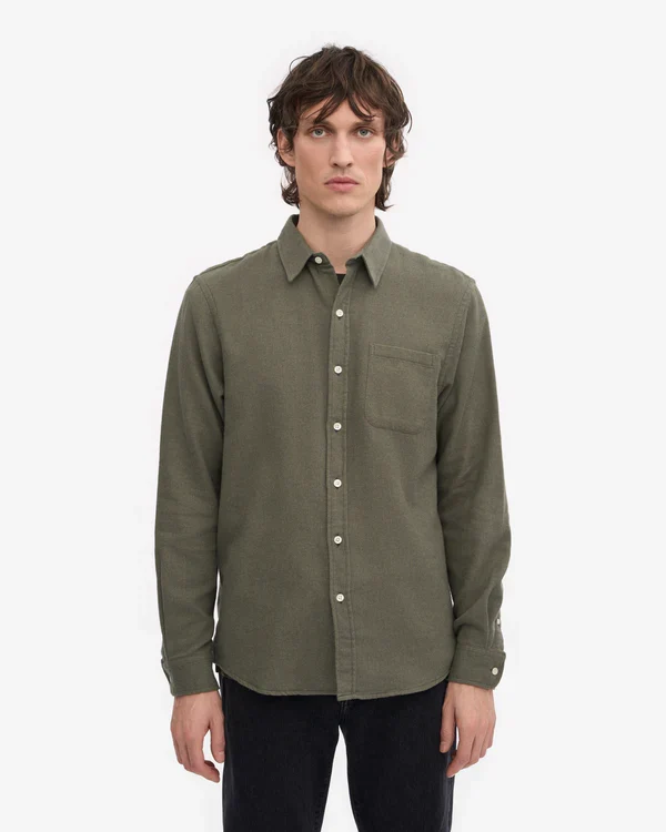 Colorful Standard Chemise Flannel Organic Dusty olive