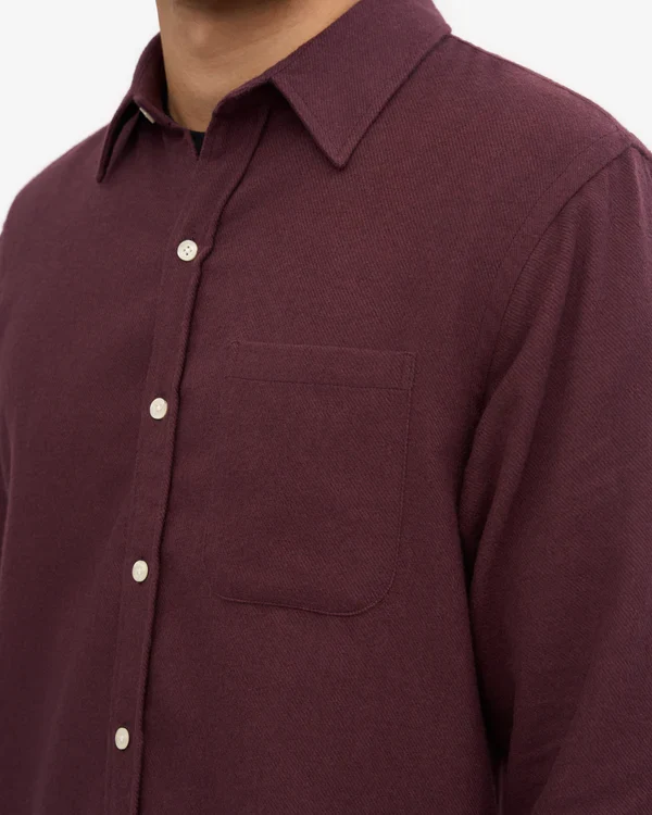 Colorful Standard Chemise Flannel Organic Oxblood Red