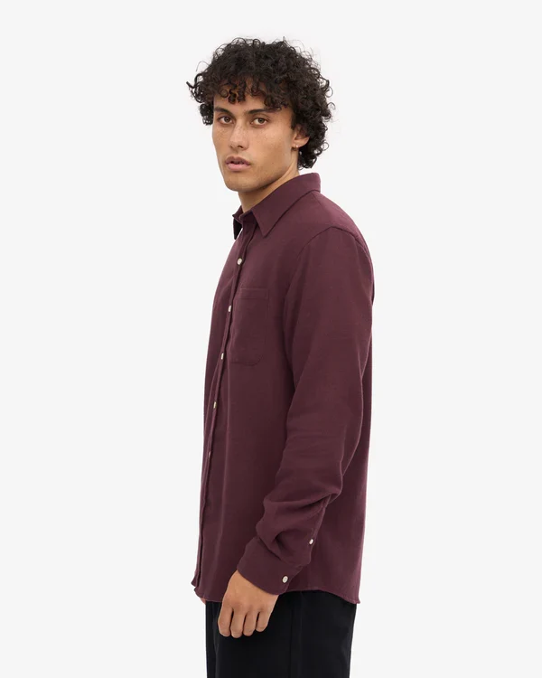 Colorful Standard Chemise Flannel Organic Oxblood Red
