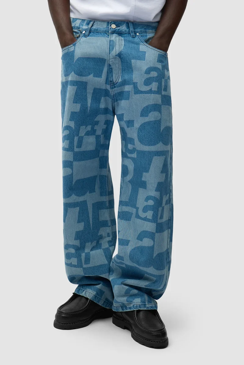 Arte Pantalon en Denim intégral Bleu