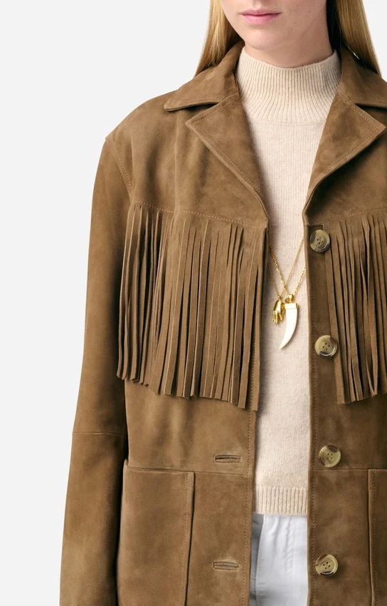 Vanessa bruno Veste Galen en Cuir Argile