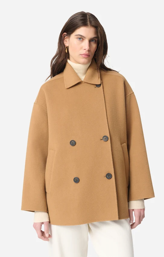 Vanessa bruno Manteau Gustin en Laine Camel