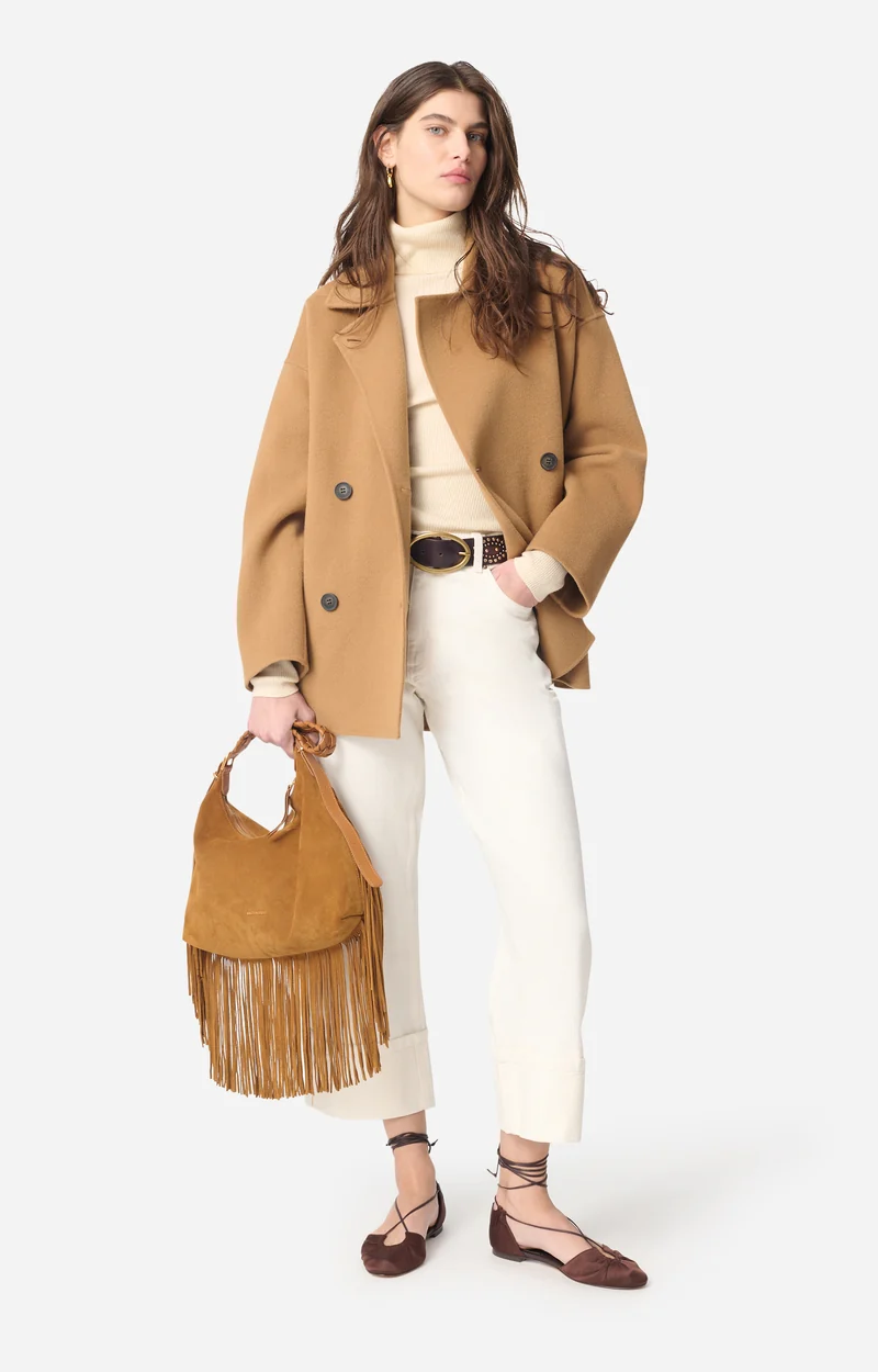 Vanessa bruno Manteau Gustin en Laine Camel
