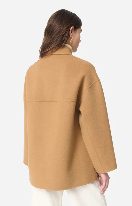 Vanessa bruno Manteau Gustin en Laine Camel