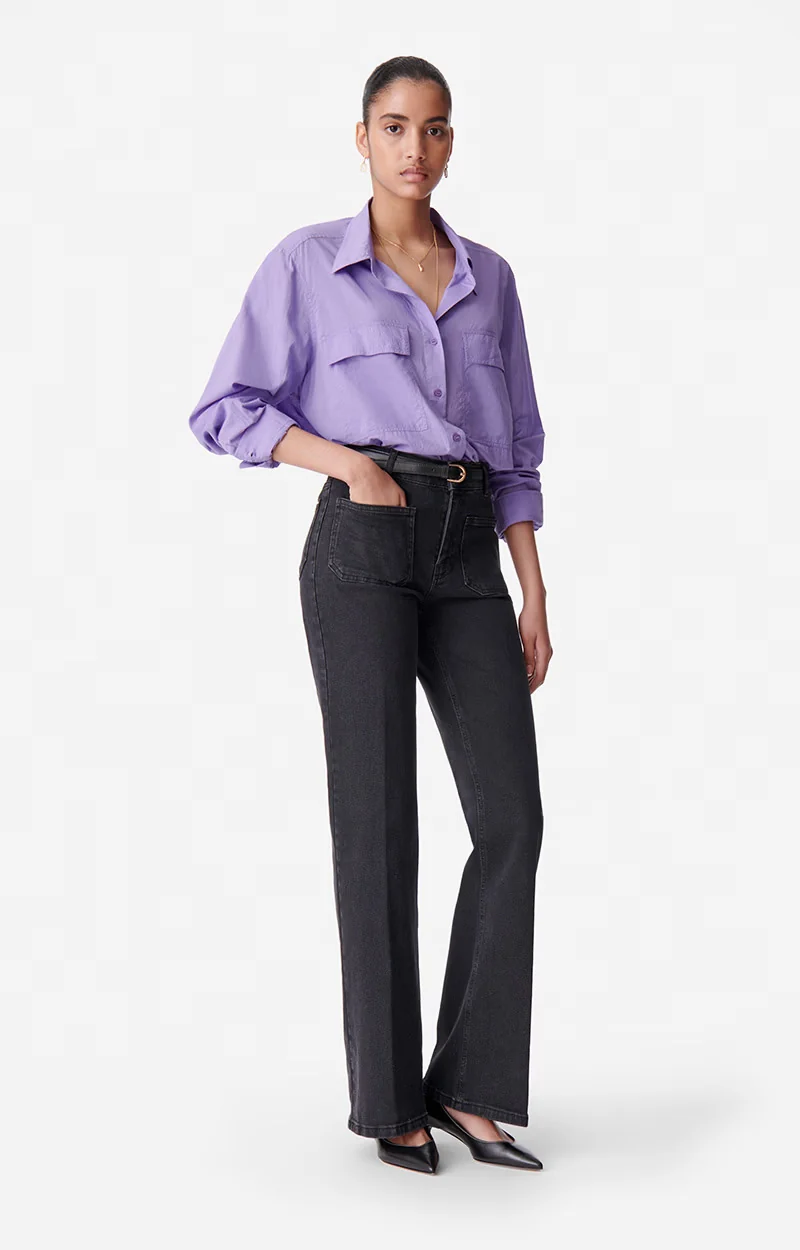 Vanessa bruno Pantalon Dompay Flare Noir