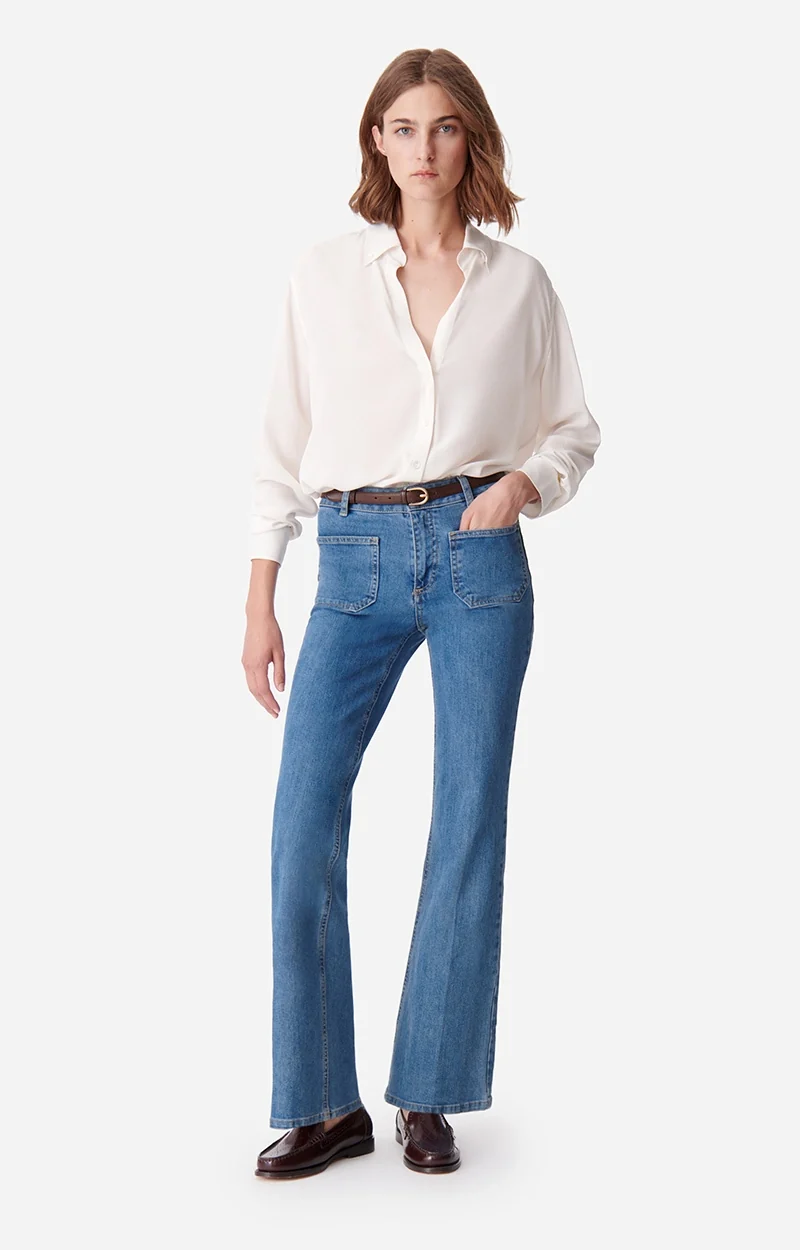 Vanessa bruno Jean Flare Dompay Indigo Clair
