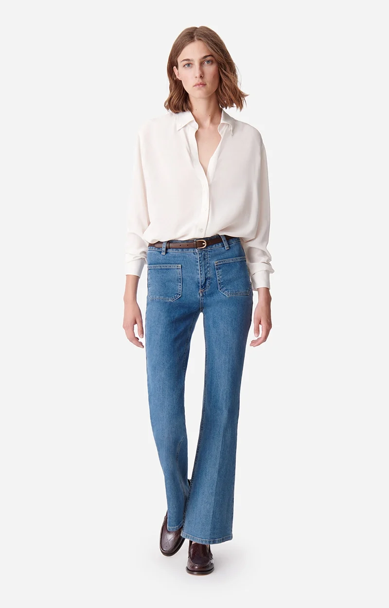Vanessa bruno Jean Flare Dompay Indigo Clair