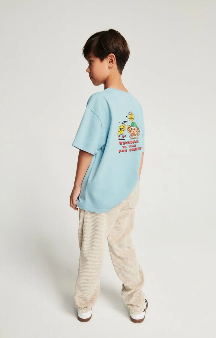 American vintage Enfant Pantalon Padow en velours Ecru