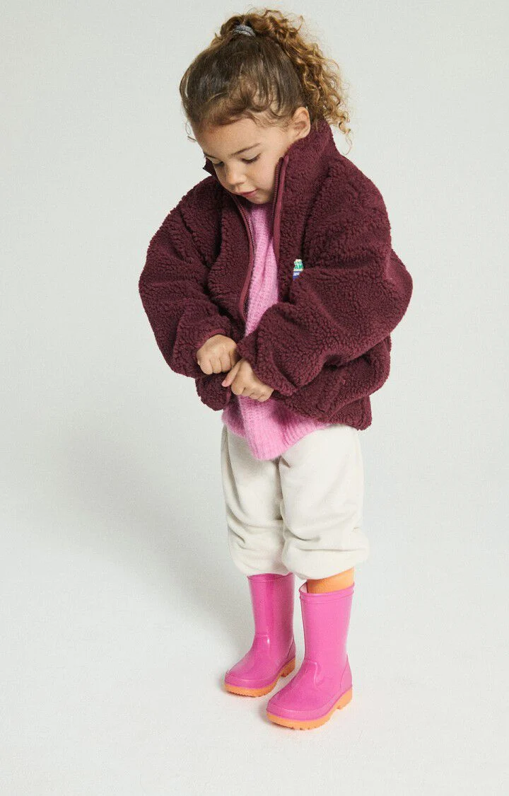 American vintage Enfant Veste Hoktown Bordeaux Chine