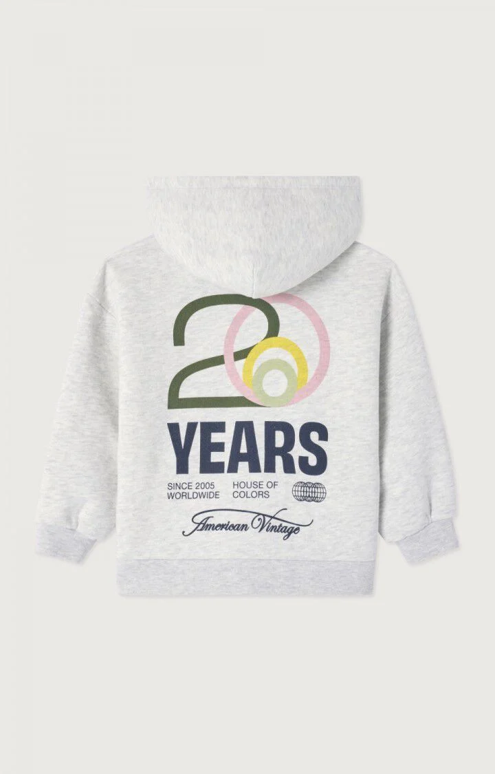 American vintage Enfant Sweatshirt Baptown Gris Chine