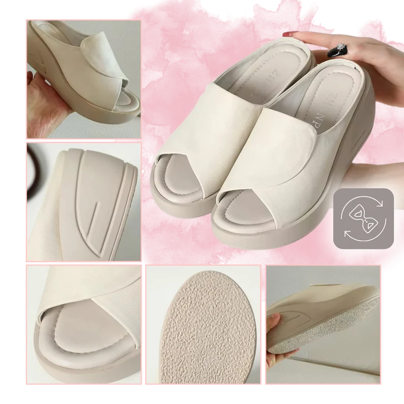 Sandales à talons orthopédiques avec absorption des chocs