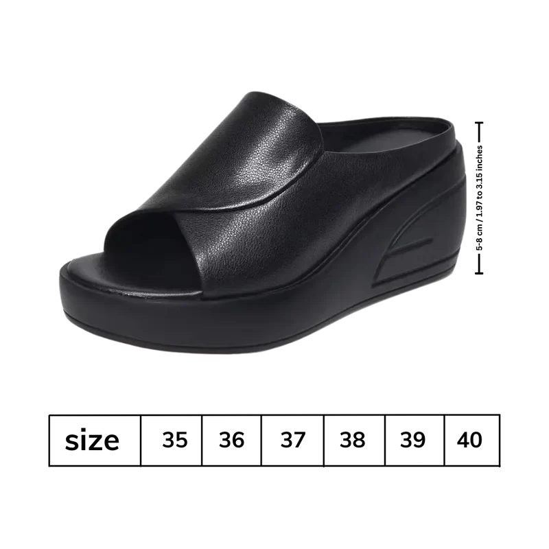 Sandales à talons orthopédiques avec absorption des chocs