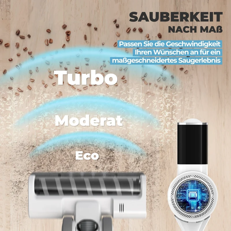Akkustaubsauger | Kabelloser Staubsauger mit 420 W und HEPA-Filter
