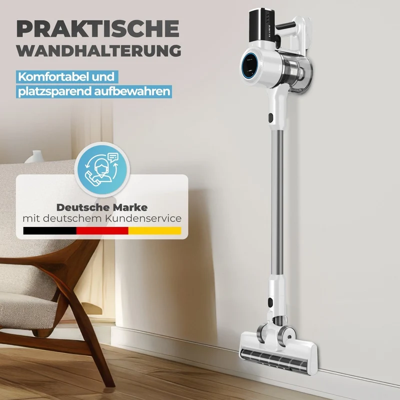 Akkustaubsauger | Kabelloser Staubsauger mit 420 W und HEPA-Filter