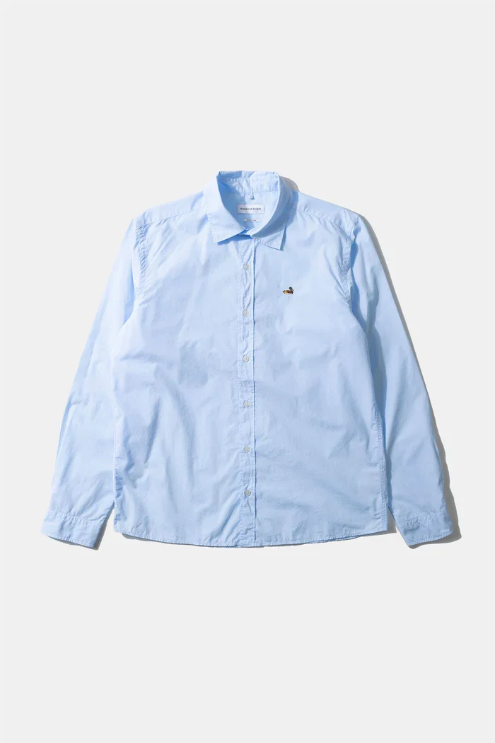 Edmmond Studios Chemise Duck Patch Popeline Light Blue