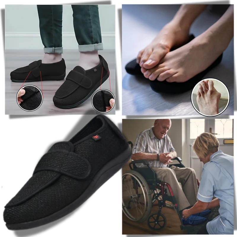 Chaussures orthopédiques ajustables pour pieds diabétiques