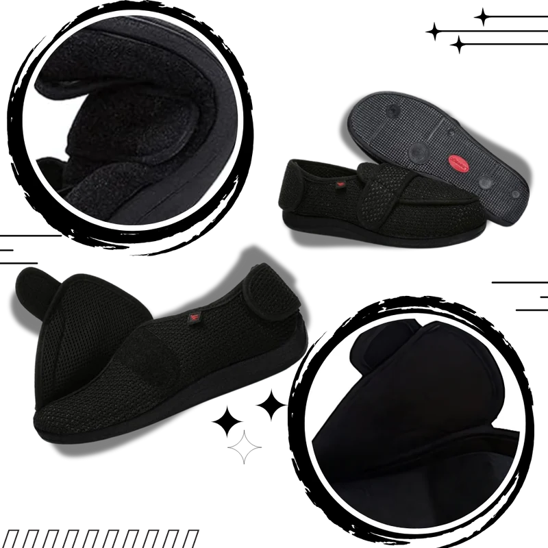Chaussures orthopédiques ajustables pour pieds diabétiques