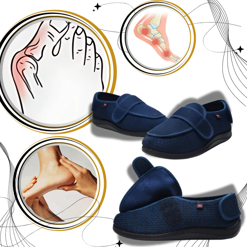 Chaussures orthopédiques ajustables pour pieds diabétiques