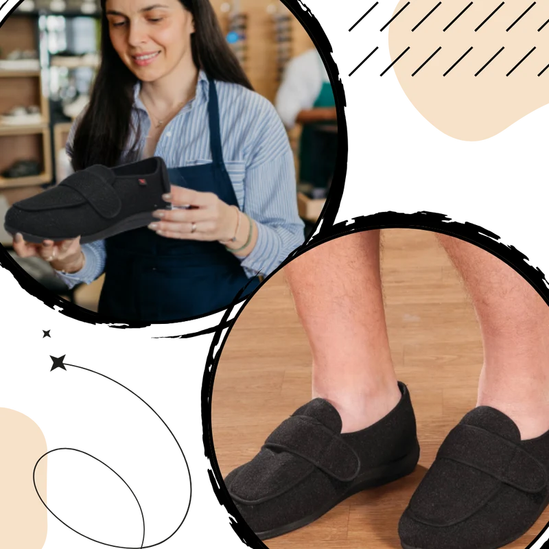 Chaussures orthopédiques ajustables pour pieds diabétiques