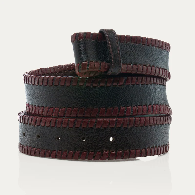 Claris Virot Ceinture Sans Boucle Veau Velours Sekhmet