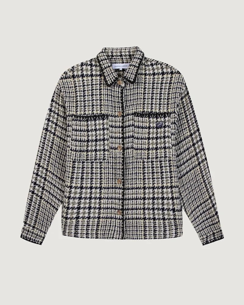 Maison Labiche Surchemise Minjoz en Laine Houndstooth